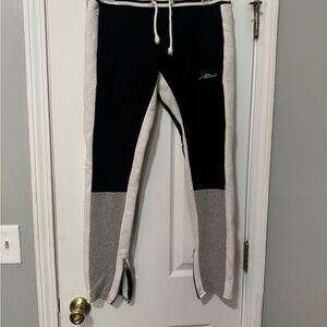 Men's Black and Gray Sweatpants
